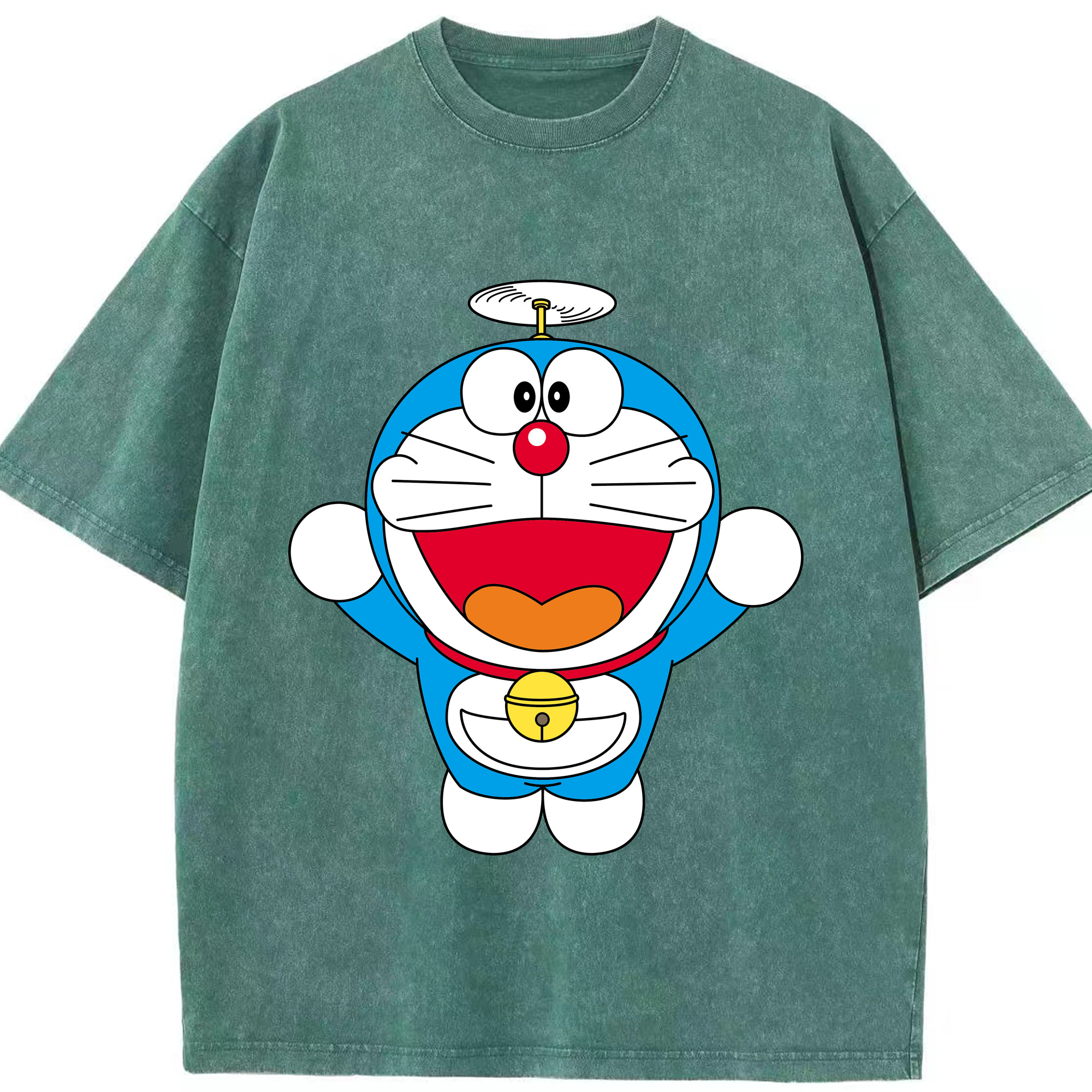 （画像用） ドラえもん Doraemon 綿100% ヴィンテージ風 半袖Tシャツ（フロントプリント）